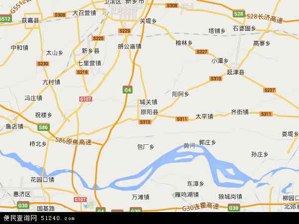 中国河南省新乡市原阳县地图(卫星地图)图片