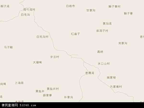 中国四川省遂宁市安居区步云乡地图(卫星地图)图片
