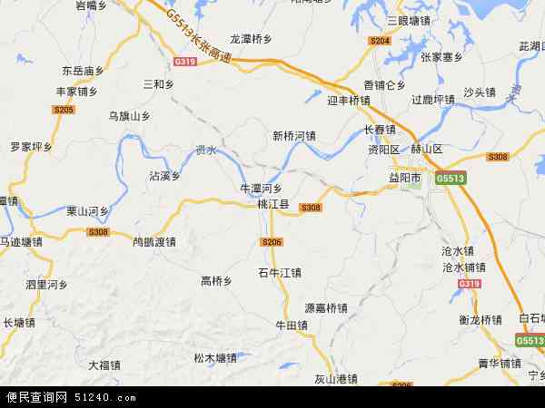 湖南省益阳市桃江县板溪林场地图(地图)