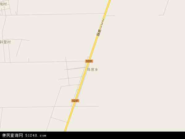 中国山东省东营市广饶县陈官乡地图(卫星地图)图片