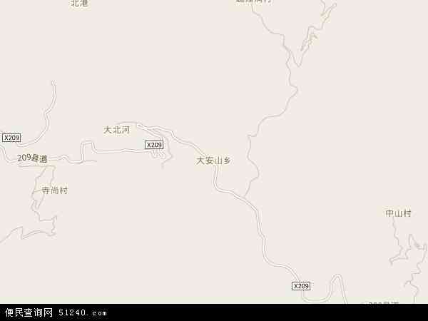 中国北京市房山区大安山乡地图(卫星地图)图片