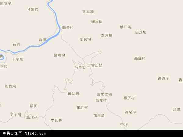 中国四川省宜宾市筠连县大雪山镇地图(卫星地图)图片