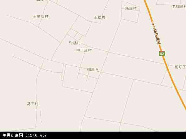 中国山东省临沂市郯城县归昌乡地图(卫星地图)图片
