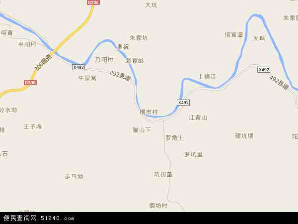 中国江西省赣州市石城县横江镇地图(卫星地图)图片