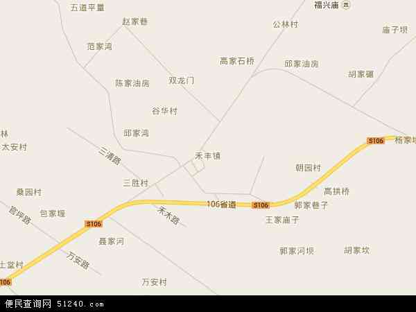 中国四川省德阳市什邡市禾丰镇地图(卫星地图)图片