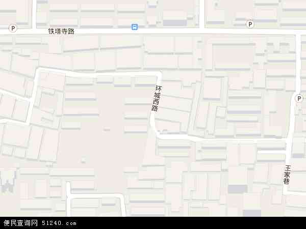 中国陕西省西安市莲湖区环城西路地图(卫星地
