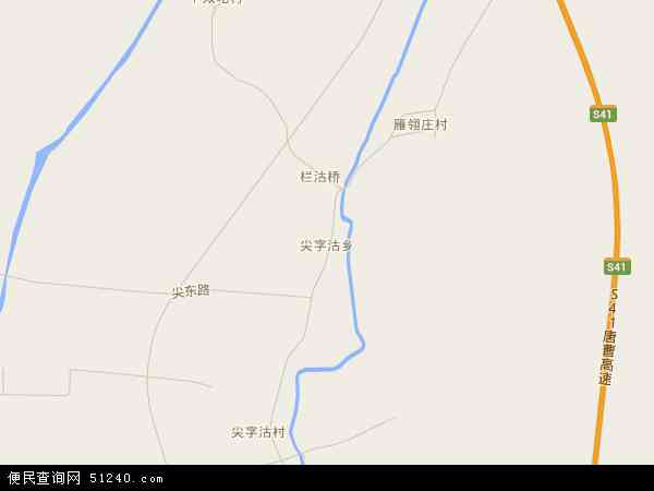 中国河北省唐山市丰南区尖字沽乡地图(卫星地图)图片