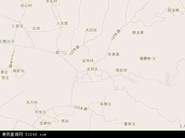 中国云南省保山市隆阳区金鸡乡地图(卫星地图)图片