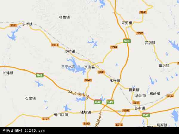 中国湖北省荆门市京山县开发区(镇)地图(卫星地图)图片