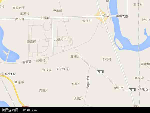湖南省衡阳市珠晖区酃湖渔场地图(地图)