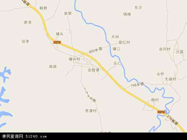 中国广东省江门市开平市龙胜镇地图(卫星地图)图片