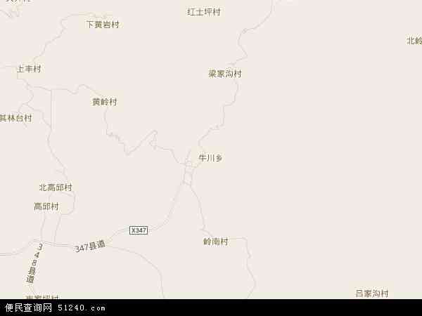 中国山西省晋中市和顺县牛川乡地图(卫星地图)图片
