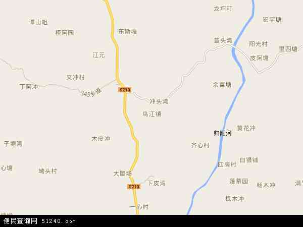 中国湖南省衡阳市祁东县鸟江镇地图(卫星地图)图片