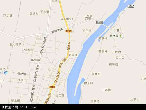 中国四川省眉山市彭山县彭溪镇地图(卫星地图)