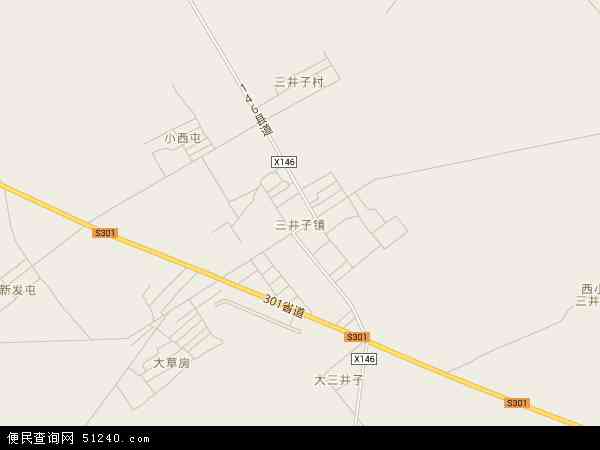 中国吉林省松原市扶余市三井子镇地图(卫星地图)图片