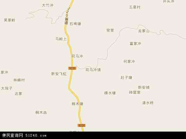 中国湖南省邵阳市武冈市司马冲镇地图(卫星地图)图片