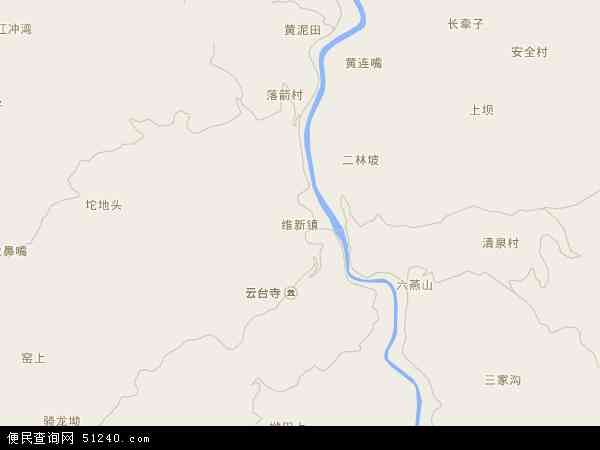 中国四川省宜宾市筠连县维新镇地图(卫星地图)图片