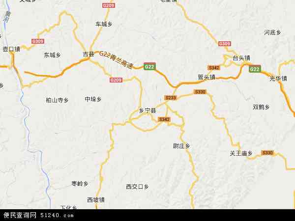 山西省临汾市乡宁县地图(地图)