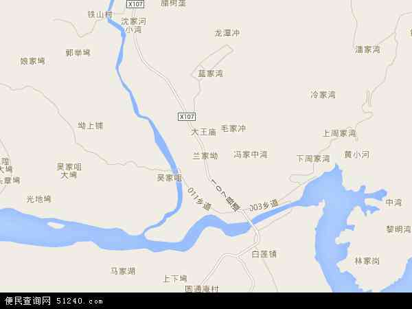 中国湖北省黄冈市罗田县白莲河乡地图(卫星地图)图片