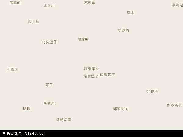 中国甘肃省庆阳市合水县段家集乡地图(卫星地图)图片