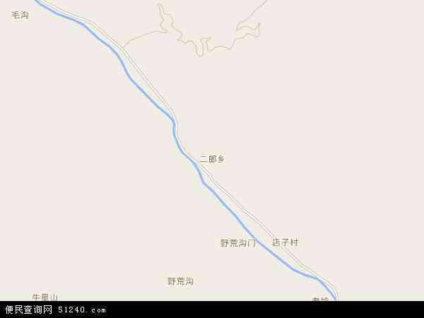 中国甘肃省陇南市成县二郎乡地图(卫星地图)图片