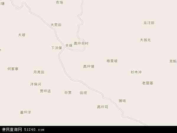 中国贵州省黔南布依族苗族自治州福泉市高坪镇地图(卫星地图)图片
