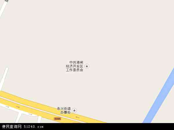 中国江苏省南通市港闸区港闸开发区地图(卫星