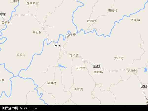 花桥镇地图 - 花桥镇卫星地图图片