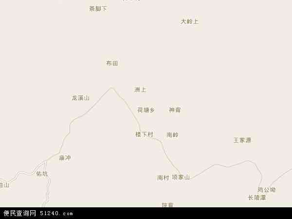 中国江西省萍乡市莲花县荷塘乡地图(卫星地图)图片