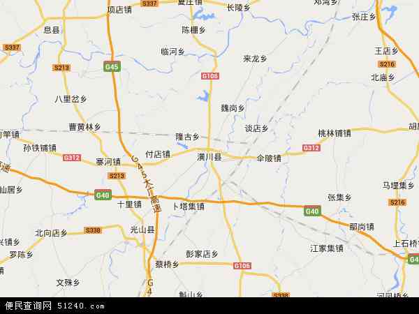 中国河南省信阳市潢川县地图(卫星地图)图片