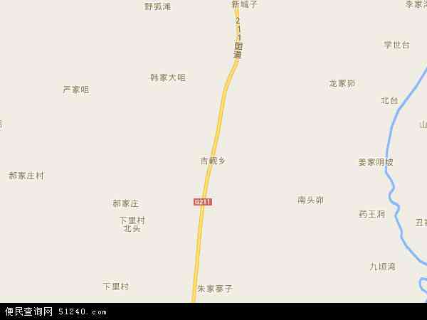 中国甘肃省庆阳市合水县吉岘乡地图(卫星地图)图片