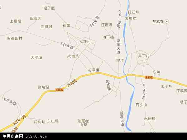中国广东省揭阳市揭西县龙潭镇地图(卫星地图)图片