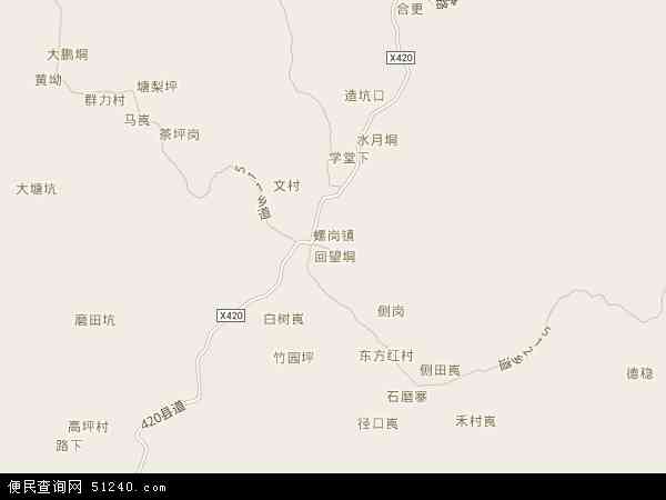 中国广东省肇庆市广宁县螺岗镇地图(卫星地图)图片