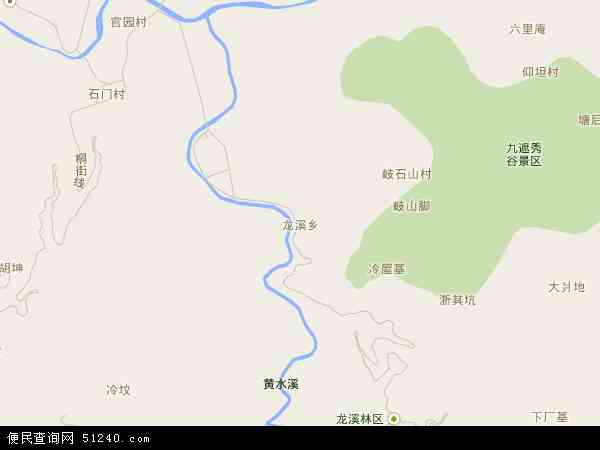 中国浙江省台州市天台县龙溪乡地图(卫星地图)图片