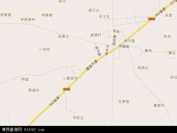 中国湖北省襄阳市老河口市孟楼镇地图(卫星地图)图片