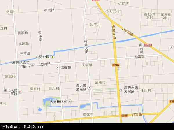 中国山东省德州市庆云县庆云镇地图(卫星地图)