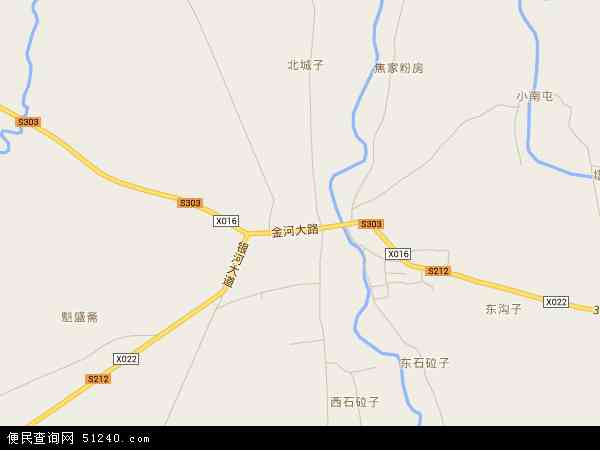 中国吉林省长春市九台市上河湾镇地图(卫星地图)图片