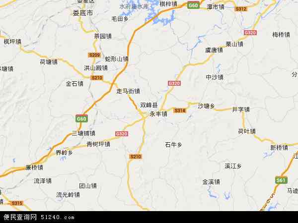  湖南省 娄底市 双峰县  本站收录有:2020双峰县地图高清版