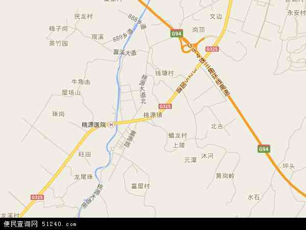中国广东省江门市鹤山市桃源镇地图(卫星地图)图片