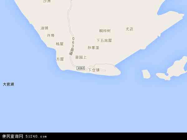 中国安徽省安庆市宿松县下仓镇地图(卫星地图)图片