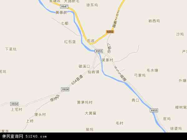 江西省上饶市玉山县仙岩镇地图(地图)