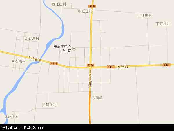 中国山东省泰安市肥城市安驾庄镇地图(卫星地图)图片