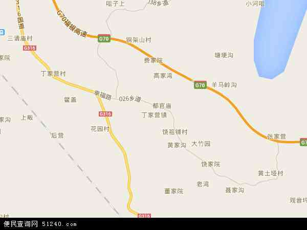 中国湖北省十堰市丹江口市丁家营镇地图(卫星地图)图片