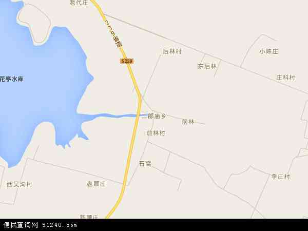 中国河南省南阳市方城县二郎庙乡地图(卫星地图)图片