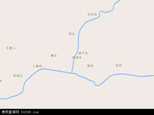 中国甘肃省庆阳市合水县固城乡地图(卫星地图)图片