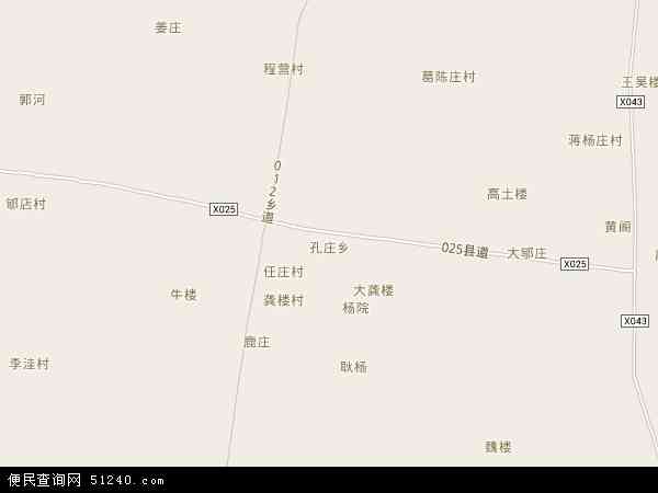 河南省商丘市夏邑县孔庄乡地图(地图)