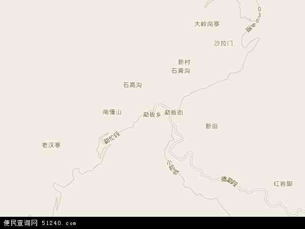 中国云南省临沧市永德县勐板乡地图(卫星地图)图片
