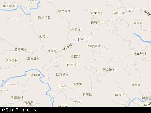 中国重庆市永川区青峰镇地图(卫星地图)图片