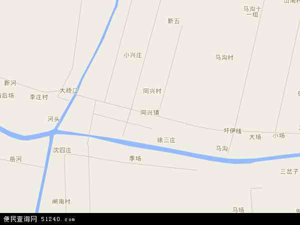 中国江苏省连云港市灌云县同兴镇地图(卫星地图)图片