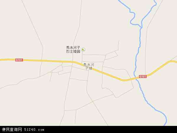 中国辽宁省沈阳市法库县秀水河子镇地图(卫星地图)图片